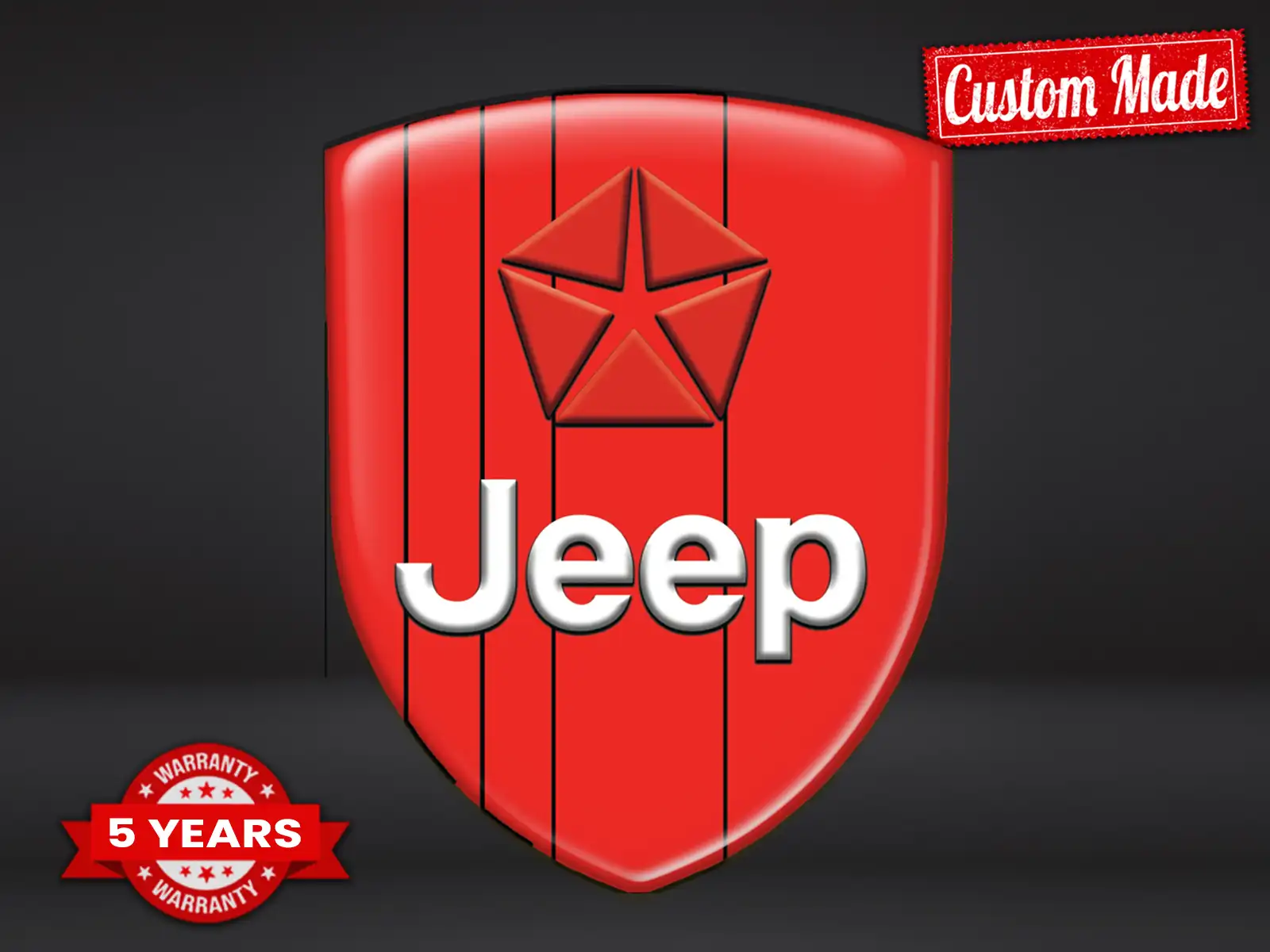 Jeep Pegatina Relieve Auto Resistente Premium Minimalista